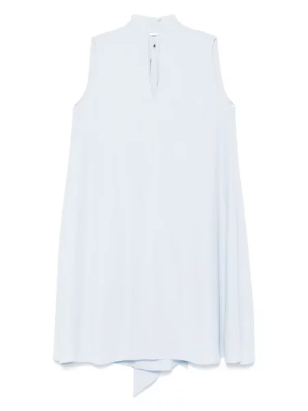 Mała sukienka mini Karl Lagerfeld z krepy garniturowa niebieska