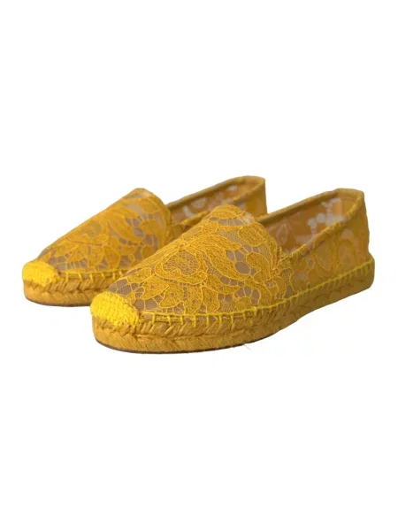 Espadryle Dolce And Gabbana koronkowe żółte