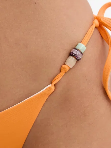 Bikini Bond Eye cu legături portocaliu