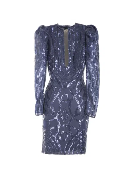 Rochie Gemy Maalouf cu paiete albastru