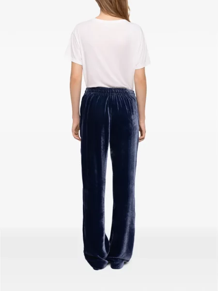 Pantaloni Zadig&voltaire de catifea albastru