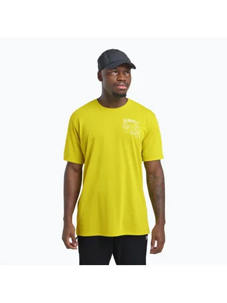 Tricou de trekking pentru bărbați Jack Wolfskin Vonnan Graphic explore chartreuse