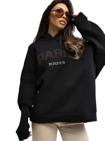 Hanorac Rue Paris negru