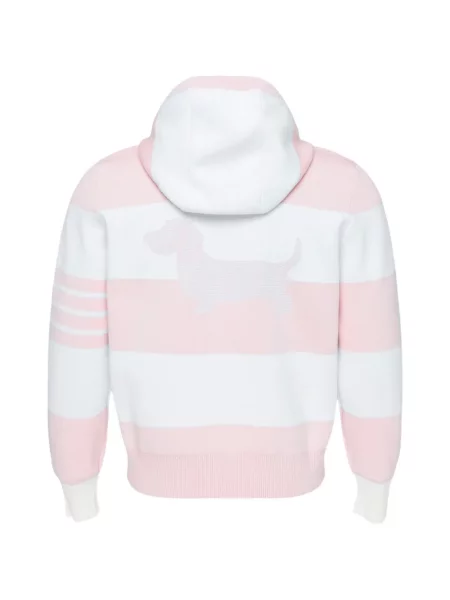 Hanorac cu glugă Thom Browne cu dungi roz