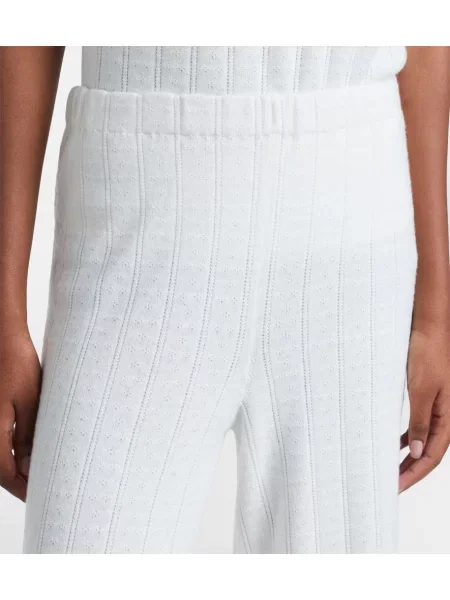 Pantaloni Lisa Yang din cașmir alb