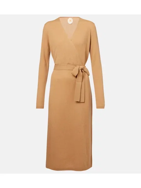 Rochie Jardin Des Orangers de lână de costum maro