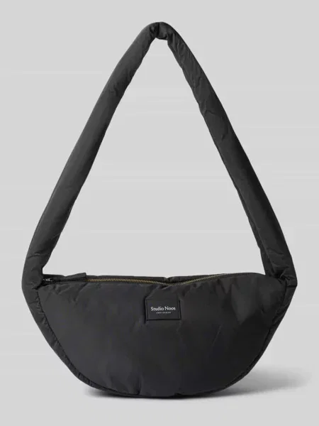 Torba na ramię z detal z logo model Puffy' Studio Noos czarna