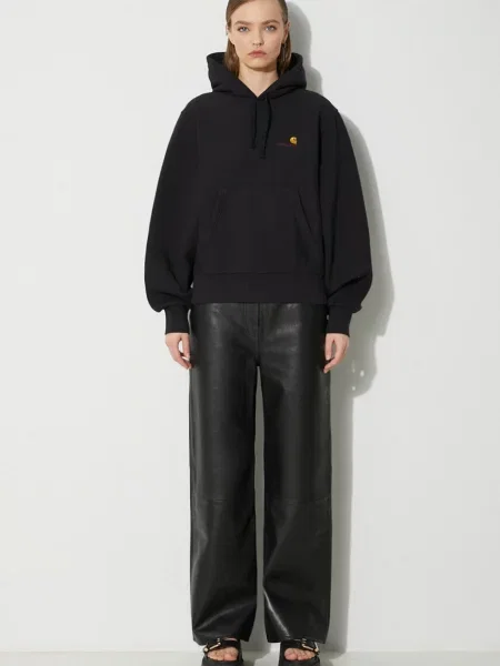 Μπλούζα Carhartt WIP HD American Script Sweat με κουκούλα μαύρο