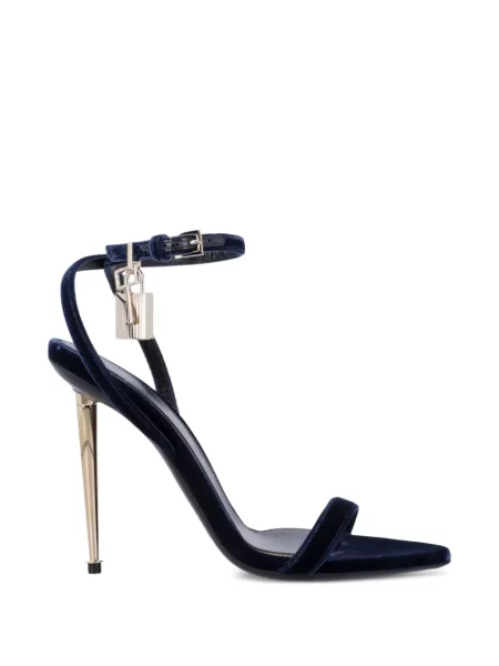 Sandale Tom Ford de catifea albastru