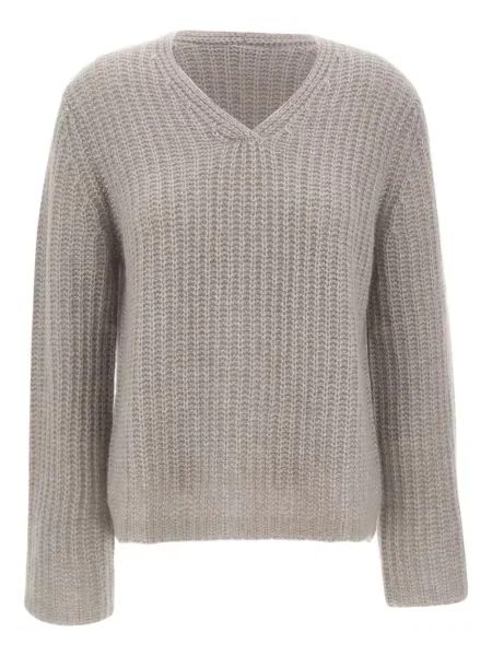 Pulover Hemisphere cu decolteu în V gri