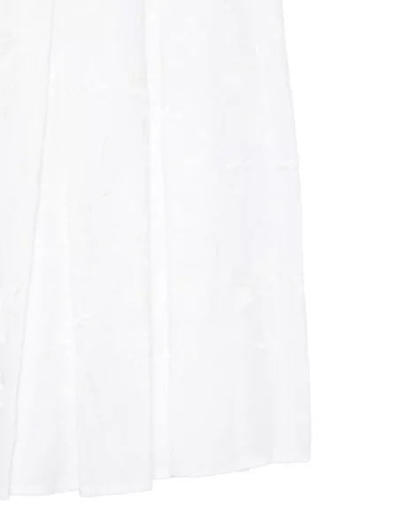 Fustă midi Eleventy cu broderie cu model floral alb