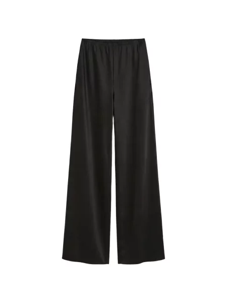 Pantaloni Reformation din satin negru