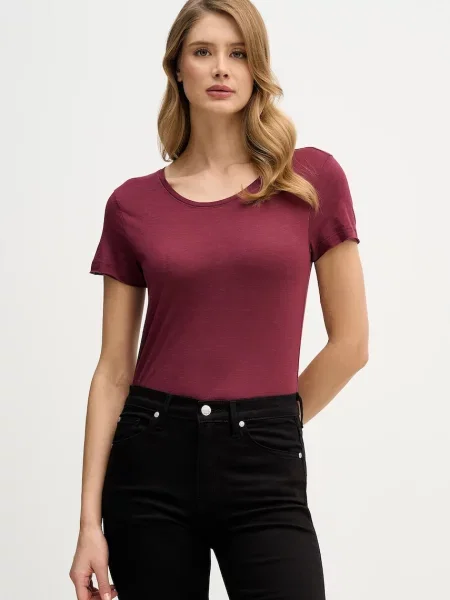 Тениска Sisley винено червено