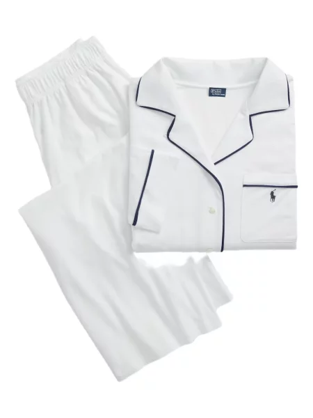 Briaunotas pusiau užtrauktukas zomšinės bokseriai Polo Ralph Lauren balta