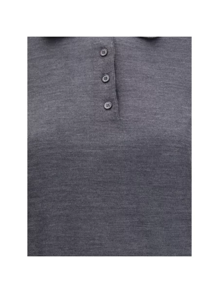 Sweter Golden Goose wełniany z długim rękawem szary