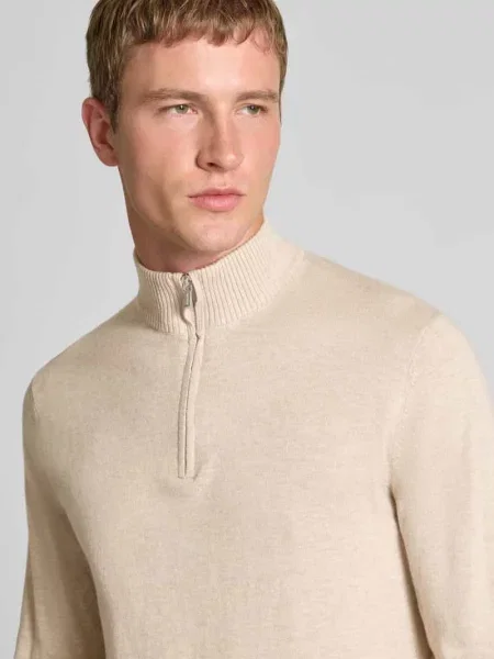 Bluza z kołnierzem o kroju regular fit z mieszanki bawełny i model ‘LOUI’ Only & Sons biała