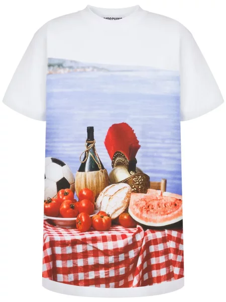 Tricou Moschino cu imagine alb