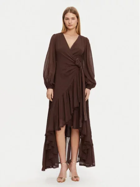 Φόρεμα βραδινό Guess καφέ