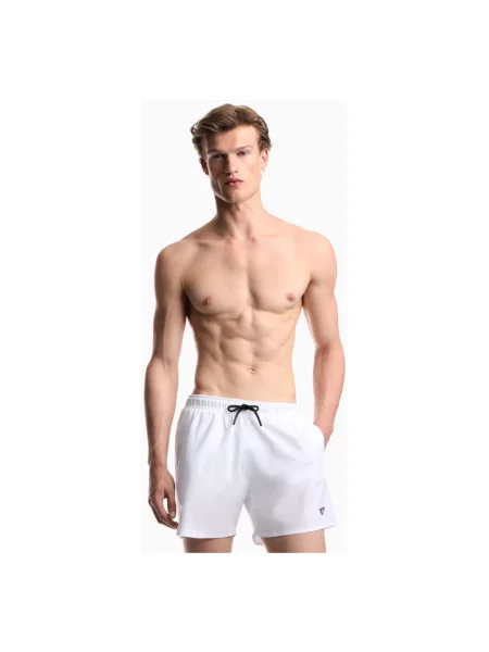 Kąpielówki Emporio Armani białe