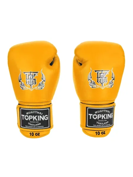 Rękawice bokserskie Top King Muay Thai Ultimate yellow żółte