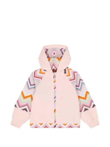Bluza z kapturem dziecięca Missoni różowa