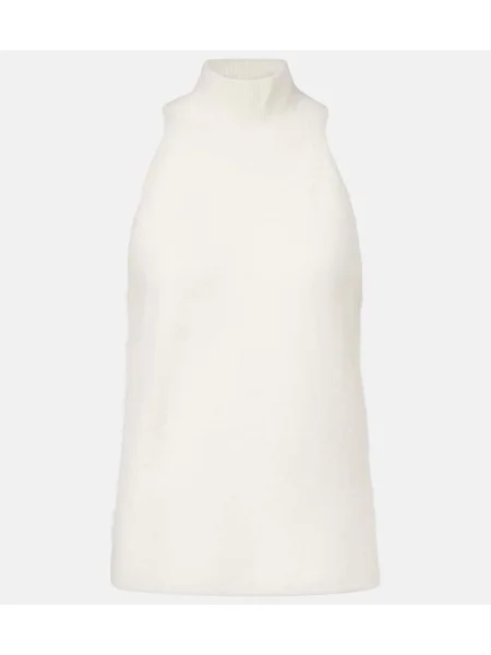 Vestă Lisa Yang din cașmir alb
