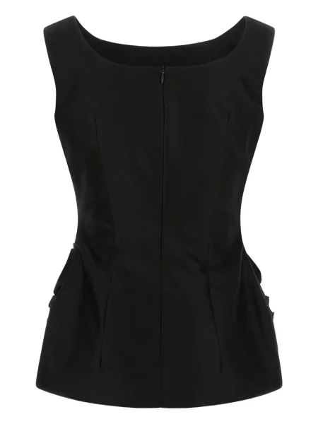 Top Magda Butrym cu model floral negru