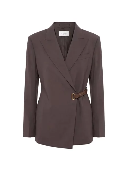 Cu centură sacou Sportmax plic maro