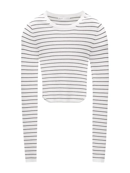 Pull&Bear Pulover negru alb