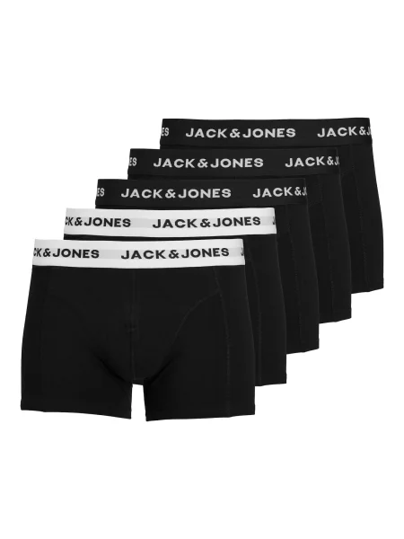 JACK & JONES Boxeri Solid negru alb