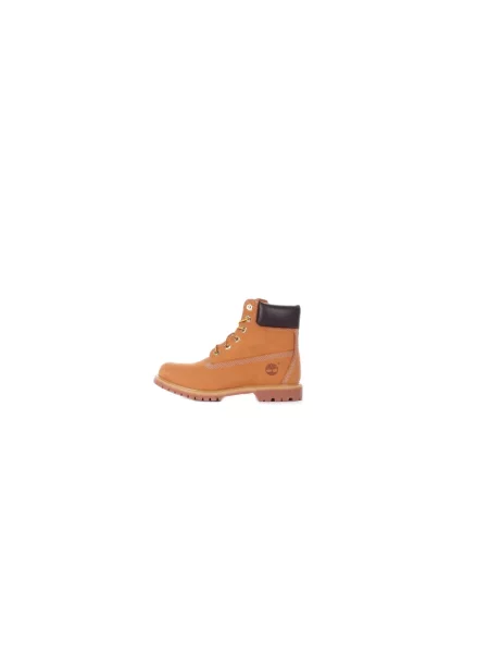 Botki Timberland skórzane na płaskim obcasie beżowe