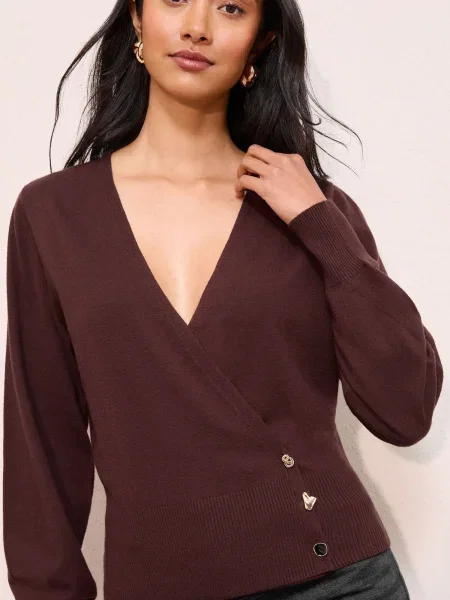 Friends Like These Geacă tricotată burgundy roșu