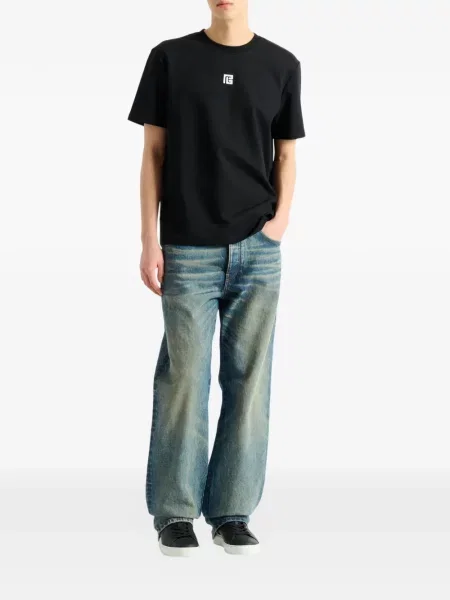 Tricou Balmain cu broderie negru