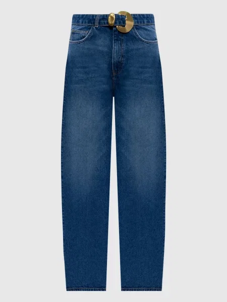 Джинси-банани з ефектом потертості Twinset сині