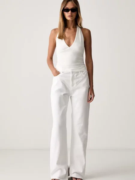 Le Privé джинси straight DEMI JEANS BLANC