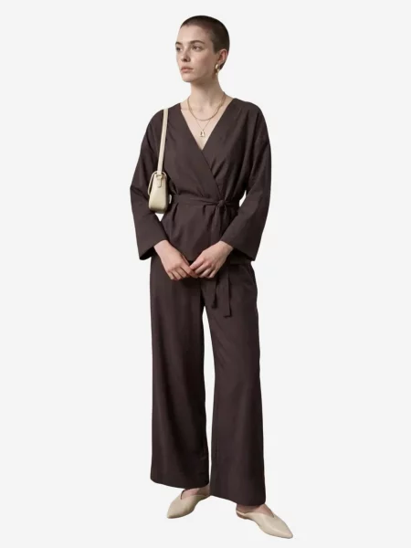 My fashion Házi ruha Zweiteiliges Set sötét barna