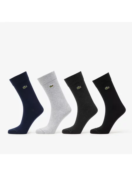 Lacoste Skarpetki ciemnoszare jasnoszare granatowe 5 szt. czarne