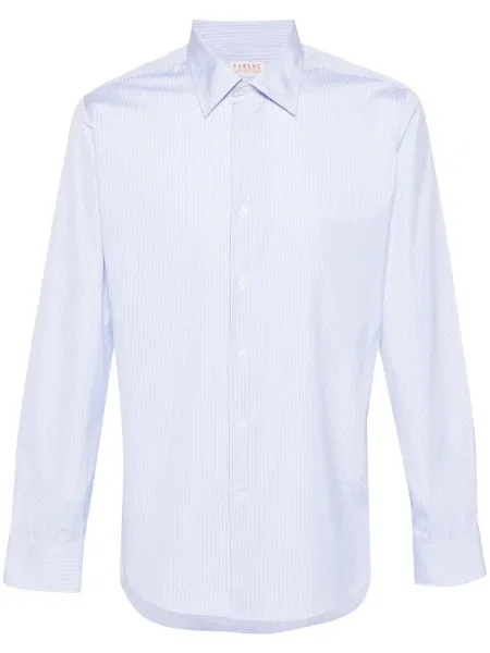 Риза Fursac поплин синьо