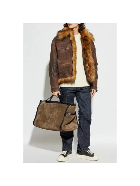 Sweter Dsquared2 wełniany beżowy