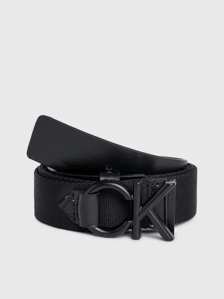 Calvin Klein CK METAL MINIMAL WEBBING negru