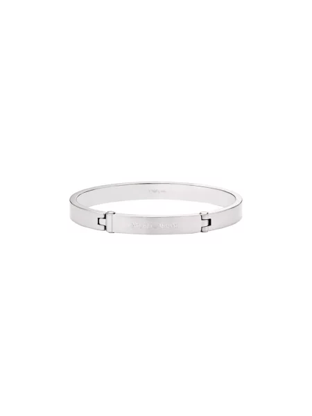 Emporio Armani bransoletka ze stali nierdzewnej Eagle Logo szara