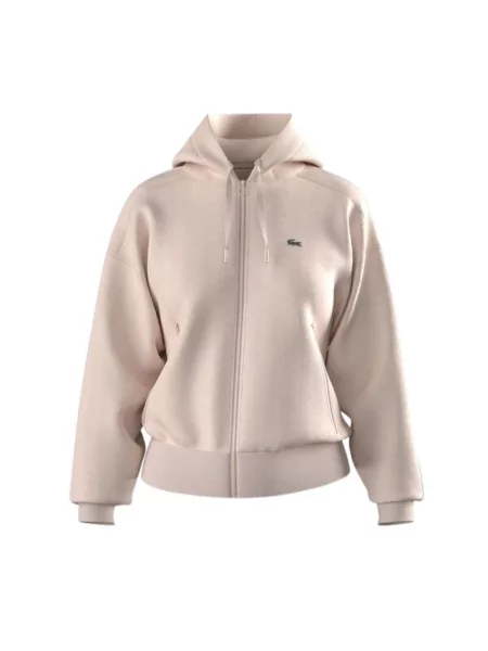Bluza z kapturem Lacoste z kapturem różowa