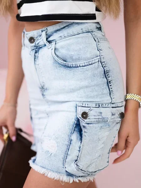 Spódnica jeansowa Kesi biała