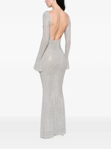 Rochie maxi Twenty Fourhaitch cu paiete gri