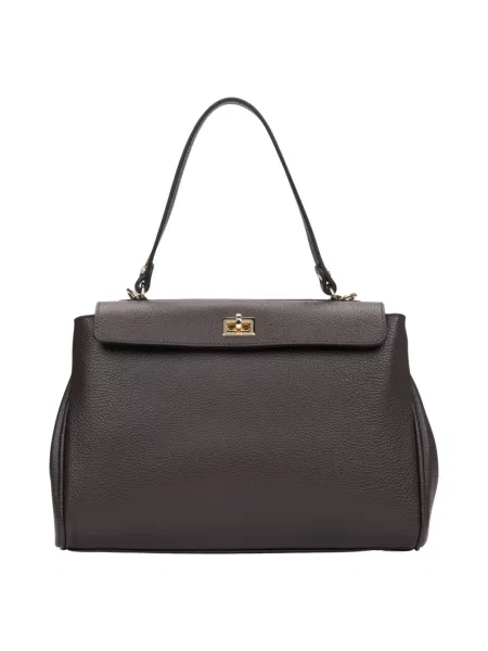 Listonoszka Estro skórzana brązowa