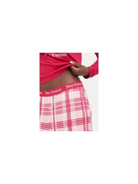 Juicy Couture Pidžama HEIRESS rosé / svijetlo / bijela crvena