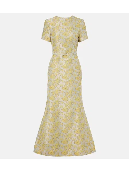 Rochie de cocktail Simkhai cu model floral din jacard