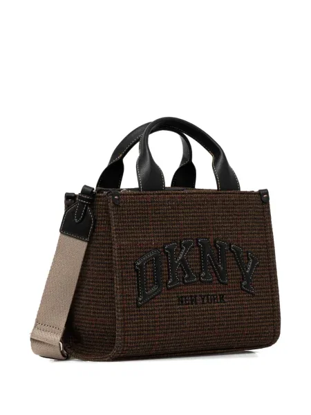 Καρό τσάντα Dkny καφέ