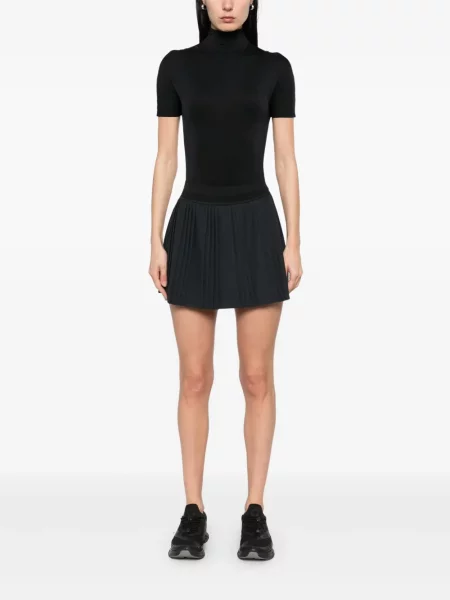 Sneakersy Nike Air Force 1 plisowane do tenisa żakardowe czarne