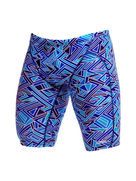 Spodenki do pływania Jammery Funky Trunks Blue Bits białe